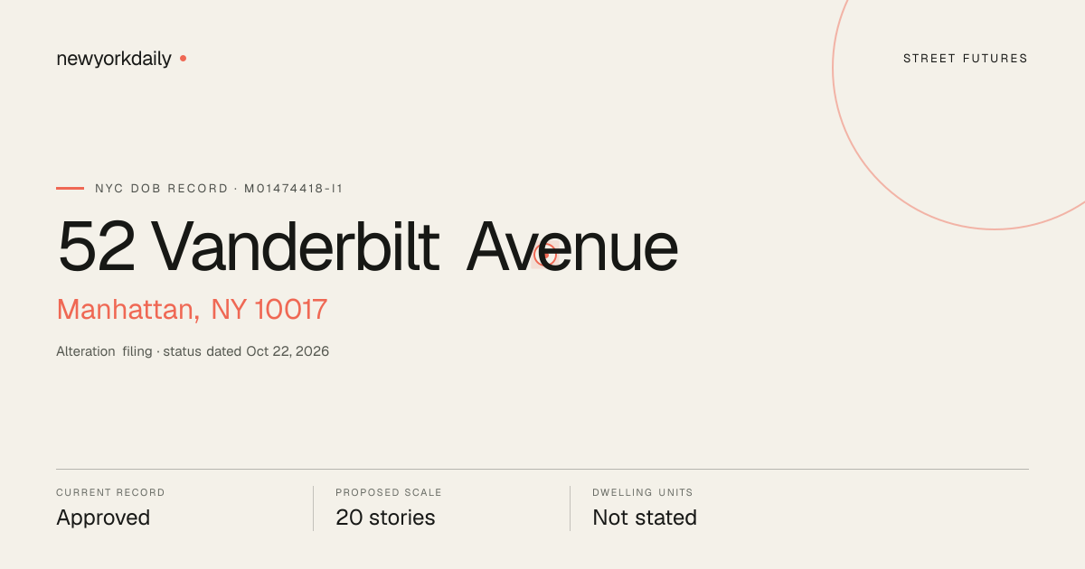 52 Vanderbilt Avenue — alteration approved | NewYorkDaily